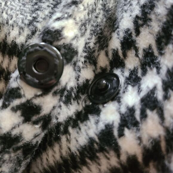 Guess Los Angeles Wool Blend Houndstooth Coat Size Medium - Picture 11 of 14